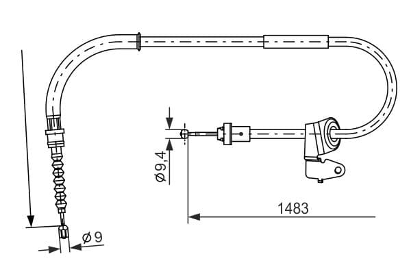 Bosch BC2228 Sağ fren kablosu 1