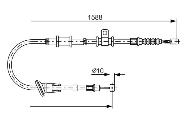 Bosch BC1130 Sağ fren kablosu 1