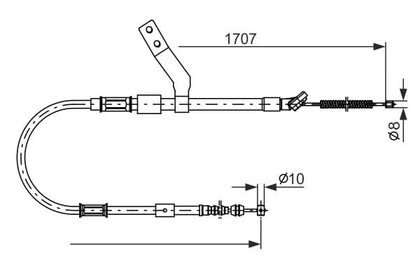Bosch BC1144 Sağ fren kablosu 1