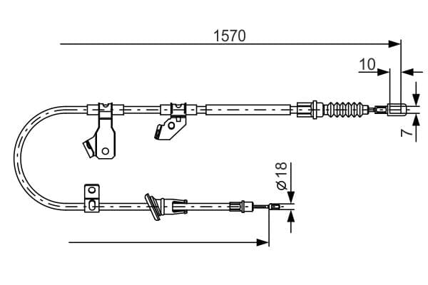 Bosch BC1156 Sağ fren kablosu 1