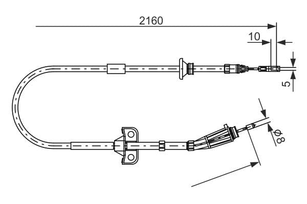 Bosch BC1168 Sol fren kablosu 1