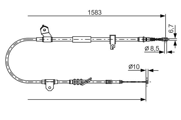 Bosch BC1180 Sağ fren kablosu 1