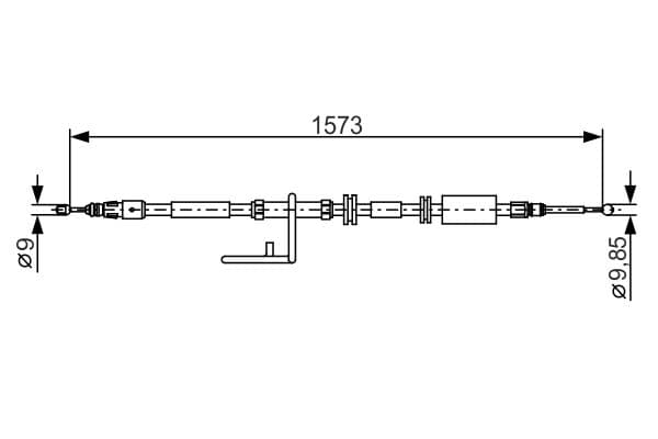 Bosch BC1197 Sağ fren kablosu 1