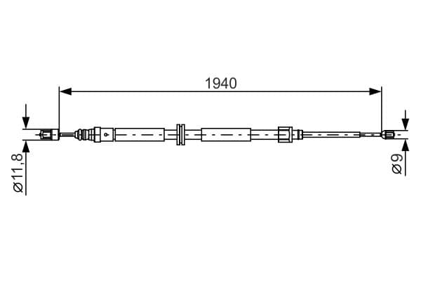 Bosch BC1209 Fren kablosu 1