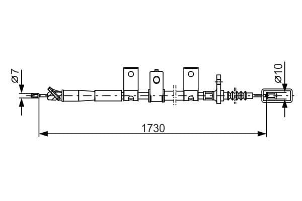 Bosch BC1228 Sağ fren kablosu 1