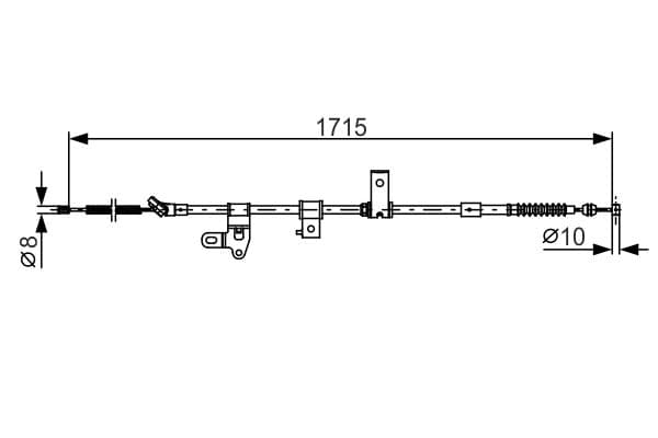 Bosch BC1232 Sağ fren kablosu 1