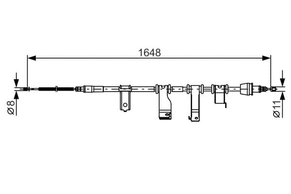 Bosch BC1234 Sağ fren kablosu 1