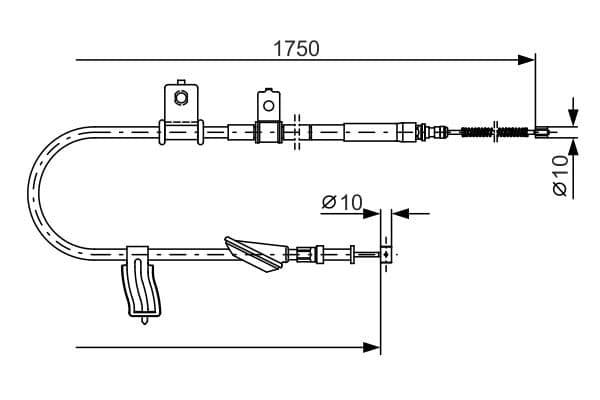 Bosch BC1236 Sağ fren kablosu 1