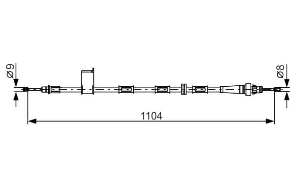 Bosch BC1248 Sol fren kablosu 1