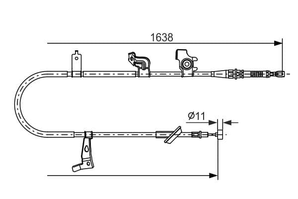 Bosch BC2465 Sağ fren kablosu 1