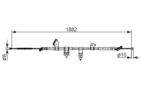 Bosch BC2567 Sol fren kablosu 1