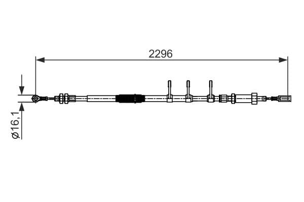 Bosch BC2595 Fren kablosu 1