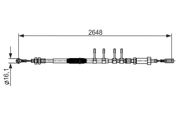 Bosch BC2596 Fren kablosu 1