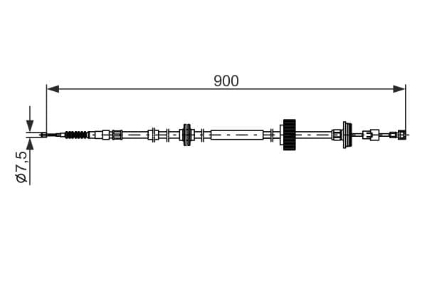Bosch BC2793 Sağ fren kablosu 1