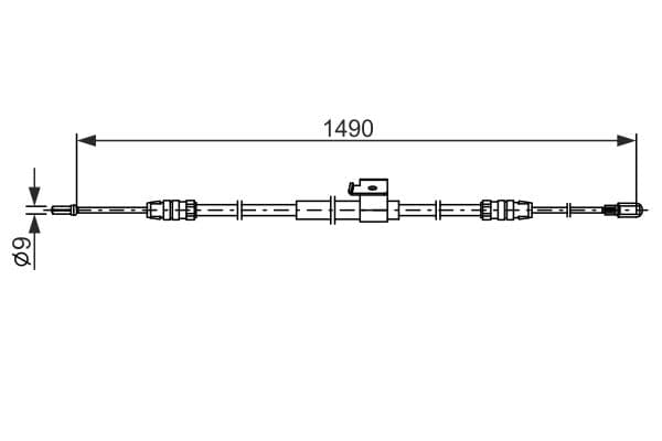 Bosch BC2832 Sağ fren kablosu 1