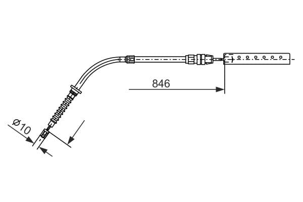 Bosch BC2866 Sol fren kablosu 1