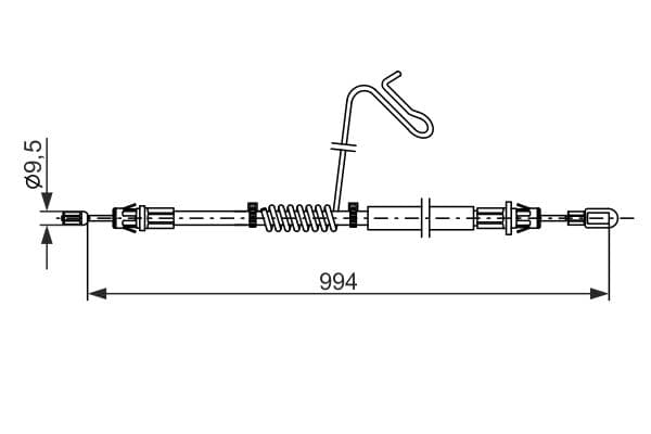 Bosch BC2882 Sağ fren kablosu 1