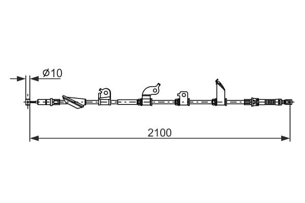 Bosch BC2913 Sağ fren kablosu 1