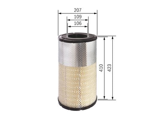 Bosch S 0269 Hava filtresi elemanı, Motor 1