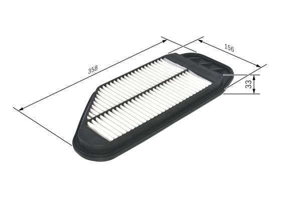 Bosch Filtre Sistemleri Hava filtresi elemanı, Motor 1