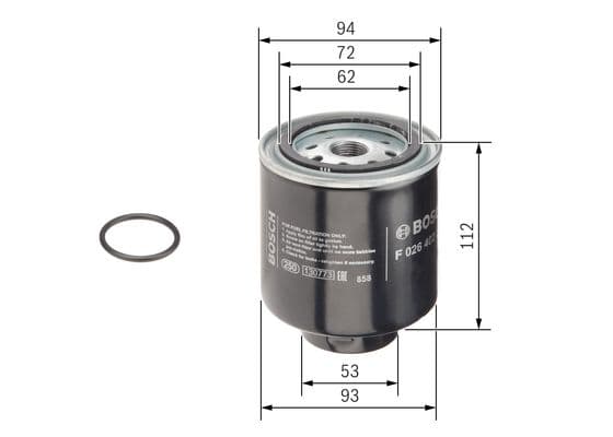 Bosch N 2223 Yakıt filtresi değiştirilebilir gövdesi 1