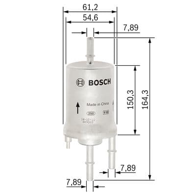 Bosch F 3006 Yakıt filtresi, Benzin enjeksiyonu 1
