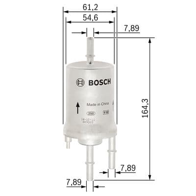 Bosch F 3008 Yakıt filtresi, Benzin enjeksiyonu 1