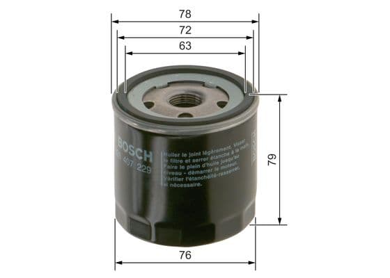 Bosch P 7229 Yağ filtresi 1